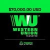 $70000 USD Western Union Transfer