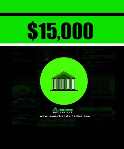 $15000 USD Bank Transfer